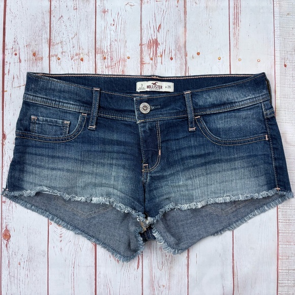 Hollister Pants - Hollister Blue Denim Low Rise Shorts Size 26